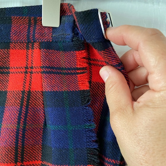 Browns of Bermuda Red Wool Pleated Kilt Size 8 - Picture 2 of 7
